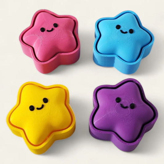 Chubby Star Fidget Clicker | Colorful 3D Desk Toy