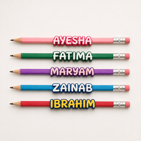 Personalized Name Pencil Slide-On with Pencil | Two-Color Design