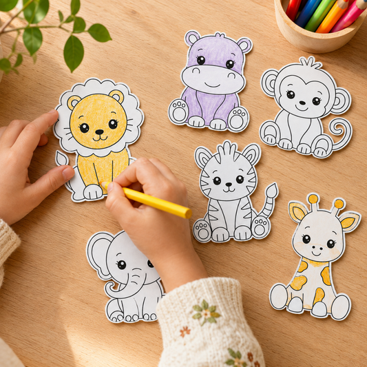 Jungle Coloring Craft Kit for Kids | 3D Printed